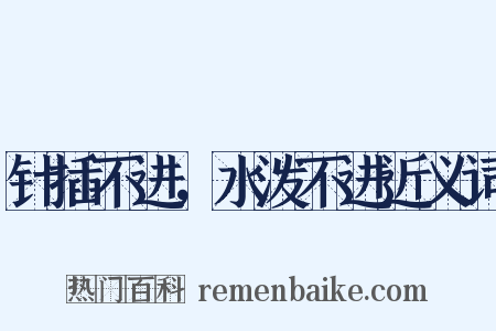 针插不进，水泼不进近义词是什么意思的图片